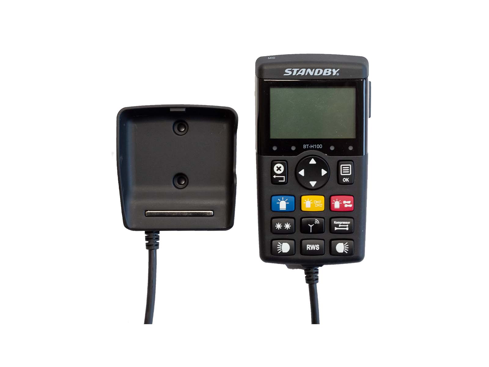 BT-H100 Bedienteil mit grafischer Oberfläche zur Licht & Ton Steuerung und integriertem Mikrofon für Sprachdurchsage - MS-350